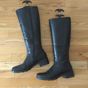 Waterproof fleece lined winter leather boots